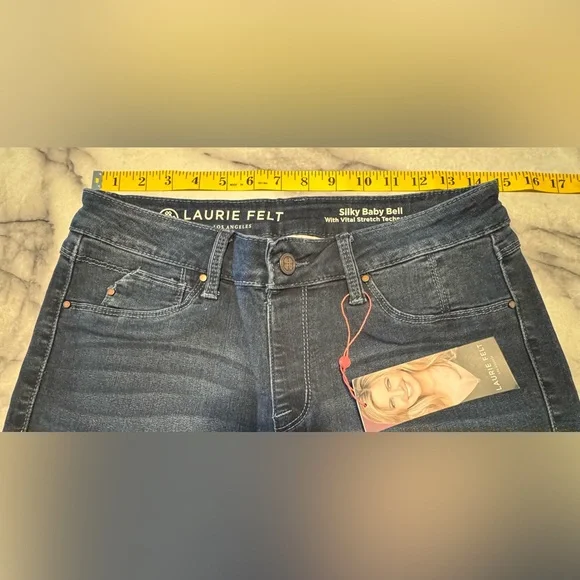 NWT Laurie Felt Silky Baby Bell pull on jeans flare stretchy 90s y2k comfy pants - Picture 5 of 7